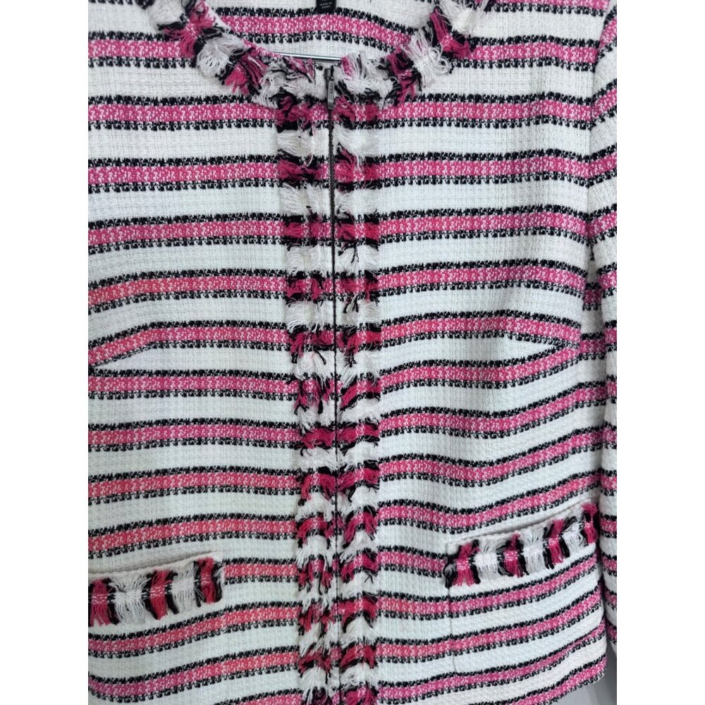 Talbots Pink, Black and White Striped Jacket - Picture 4 of 7